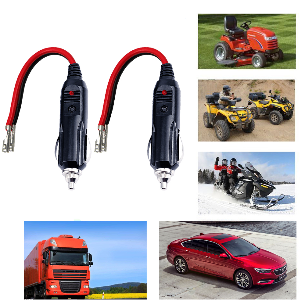 Fuse 15A with LED Light Car Cigarette Lighter Strip End Extension Cable