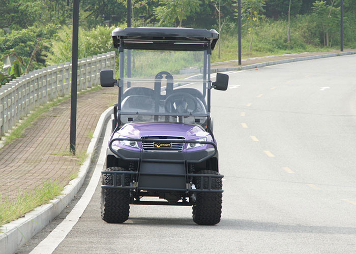 Aluminum Chassis 4 Seater Golf Buggy Green Color With Electric Motor CE Certificate