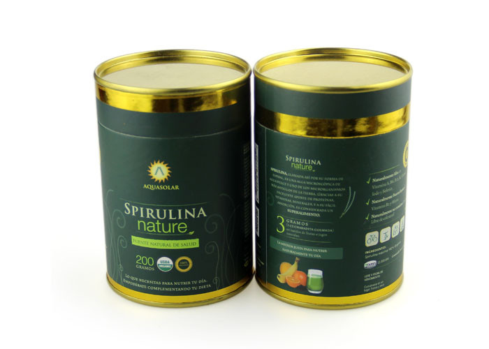 Food Grade Airtight Cardboard Paper Coffee Cans Easy Open Lid