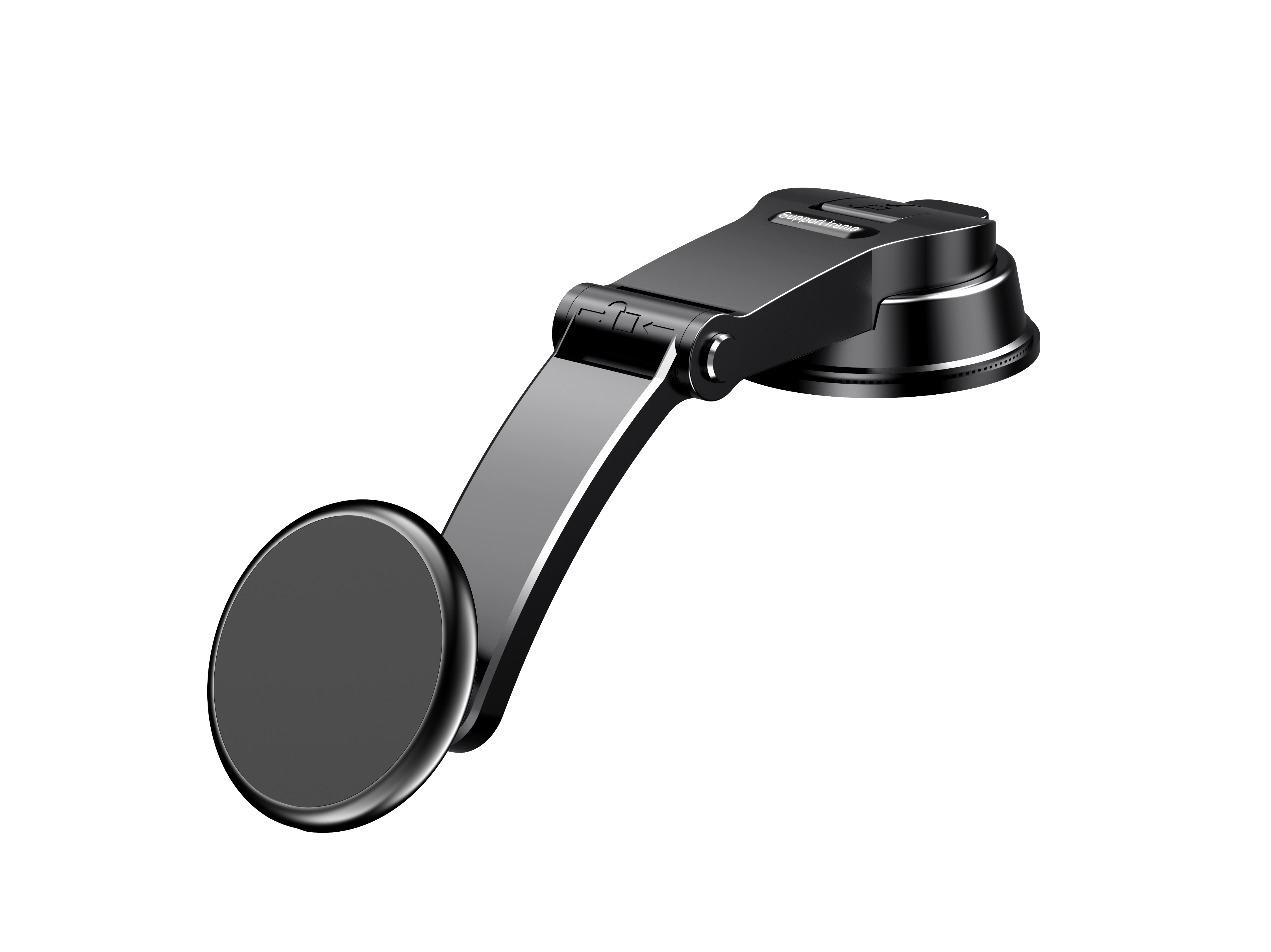 Black 360 Rotation Car Phone Holder Charger Ultra Magnetic Car Phone Holder