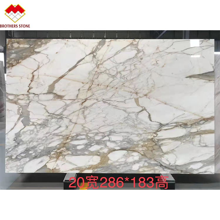 Polished Calacatta Gold Steps on Italy Marble Staircases in Modern Luxury Stone Interior