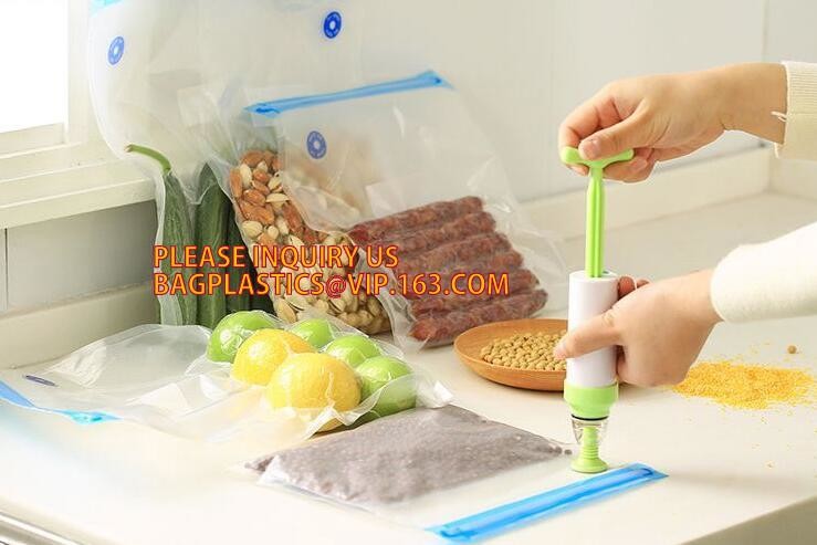 vacuum sealer storage bag Heat seal laminated transparent vacuum plastic food packing bags for sausage, BAGPLASTICS. BAG