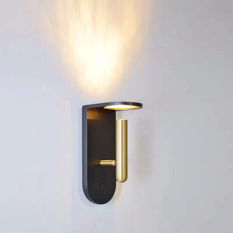 With wall lights adjustable angle bedside reading light bed hotel headboard wall lamp reading wall lighting