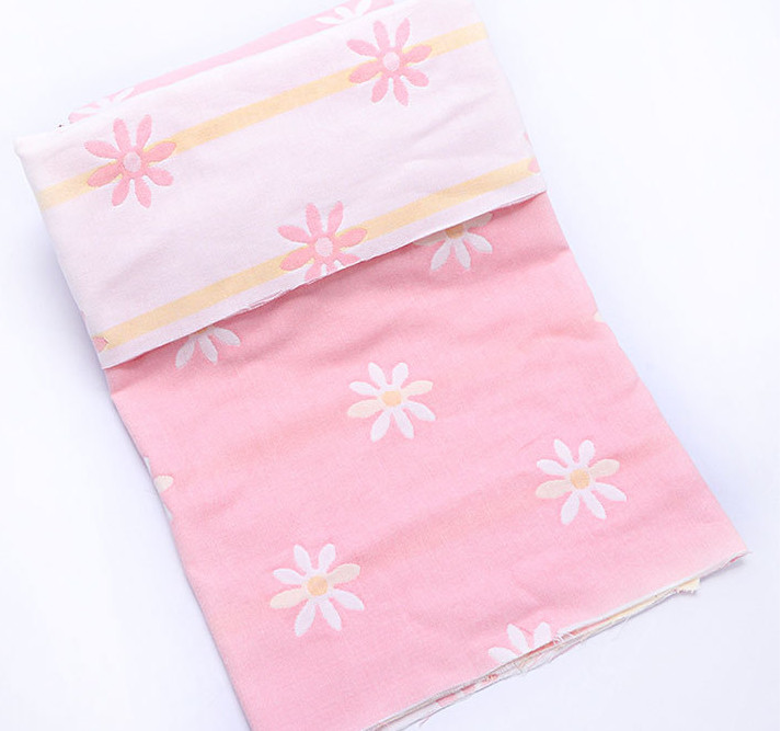 Double Layers Colorful Jacquard Cotton Fabric 130gsm Vivid Pattern
