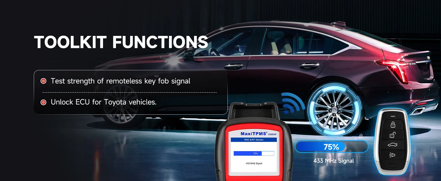 Autel MaxiTPMS TS508WF TPMS Programming Tool MX-Sensors 315 433 MHz TPMS Relearn Activate All Sensors Scan Read Clear DTCs Reset