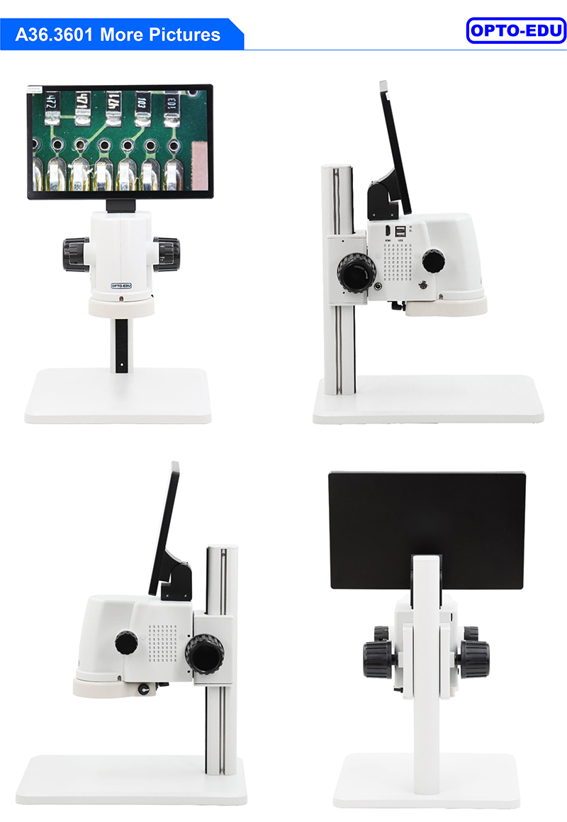 Stereo Electron Measurement 0.7-4.5x Zoom LED LCD Digital Microscope