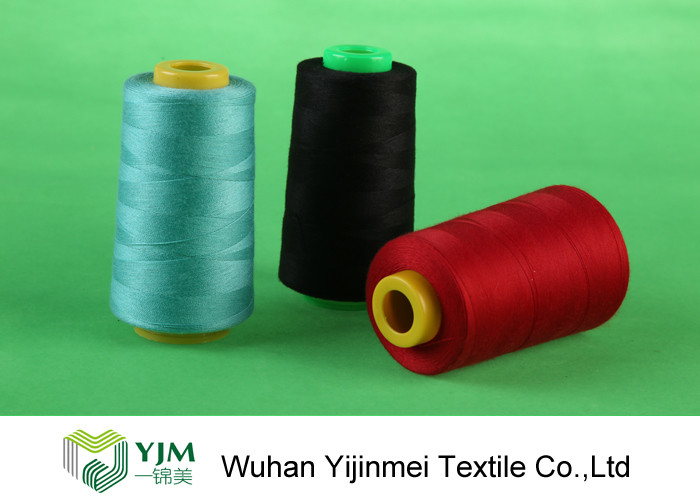 High Tenacity Polyester Core Spun Thread / Poly Poly Core Yarn For Jeans Sewing