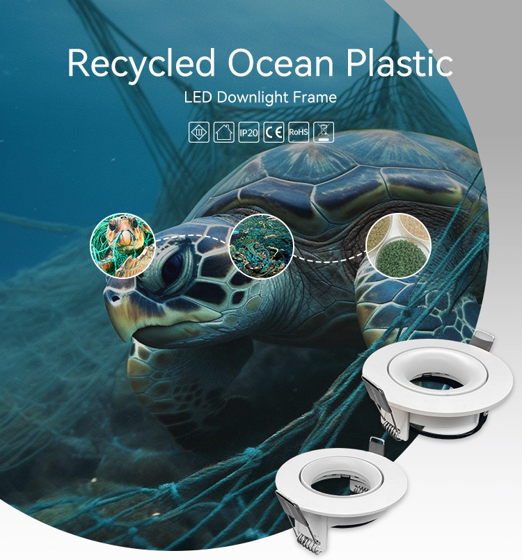 Ocean Plastic MR16 Downlight Housing 360 Degree Gyro Downlight Enclosure