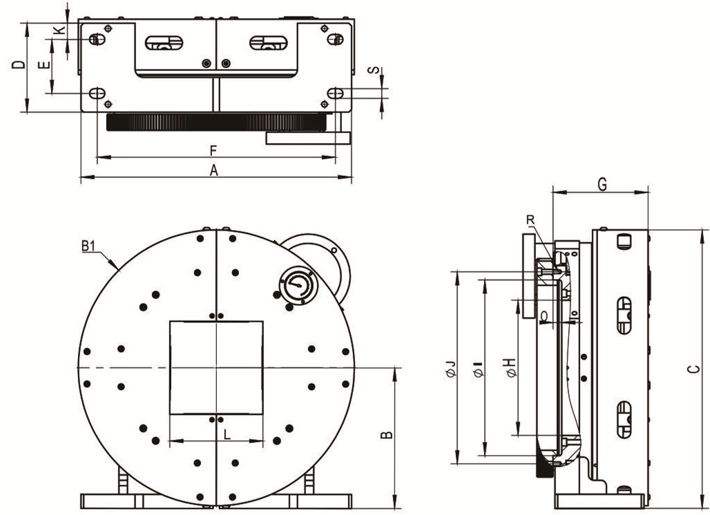 Lingman F130JF Pneumatic CNC Chuck For Tube Cutting Machine