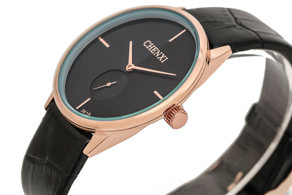 L016AG 2 Hands Big Dial Wristwatches Unisex Sport Watch Boy Girls' Love Gift Leather Watch
