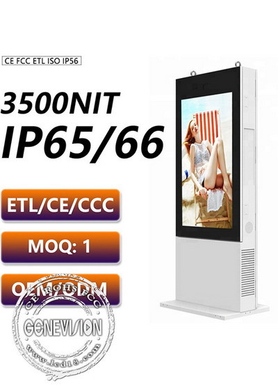 IP65 2500nits Outdoor Advertising Digital Signage Board For Bus Station