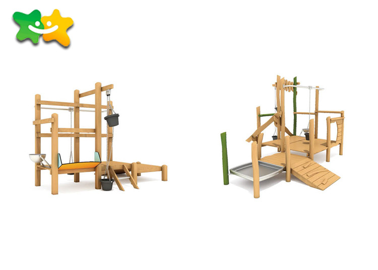 Customized Wooden Playground Slide , Childrens White Wooden Slide Pe Board
