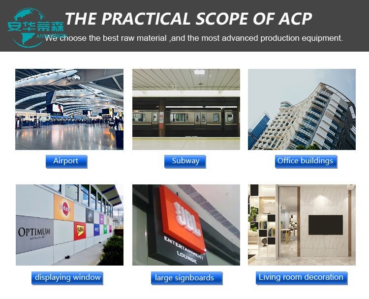 Building Materials Brushed ACP Exterior Sheet Cladding Anti Rust