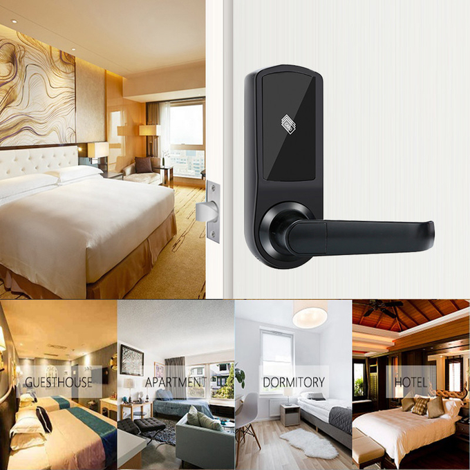 Aluminum Alloy Deadbolt RFID Key Card Door Locks with CE FCC Certifications