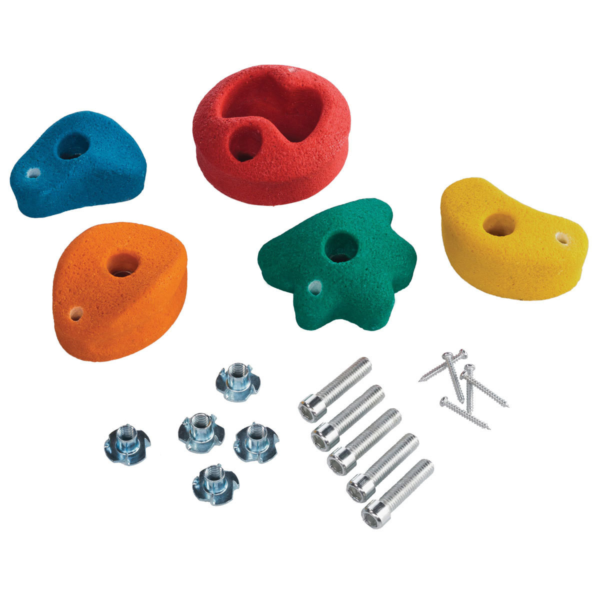 Multi Colored Climbing Wall Holds Outdoor Customized Resin Maintenance Free