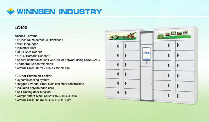 Winnsen Smart Refrigerated Locker Electronic Smart Cabinet Vegetable Lockers