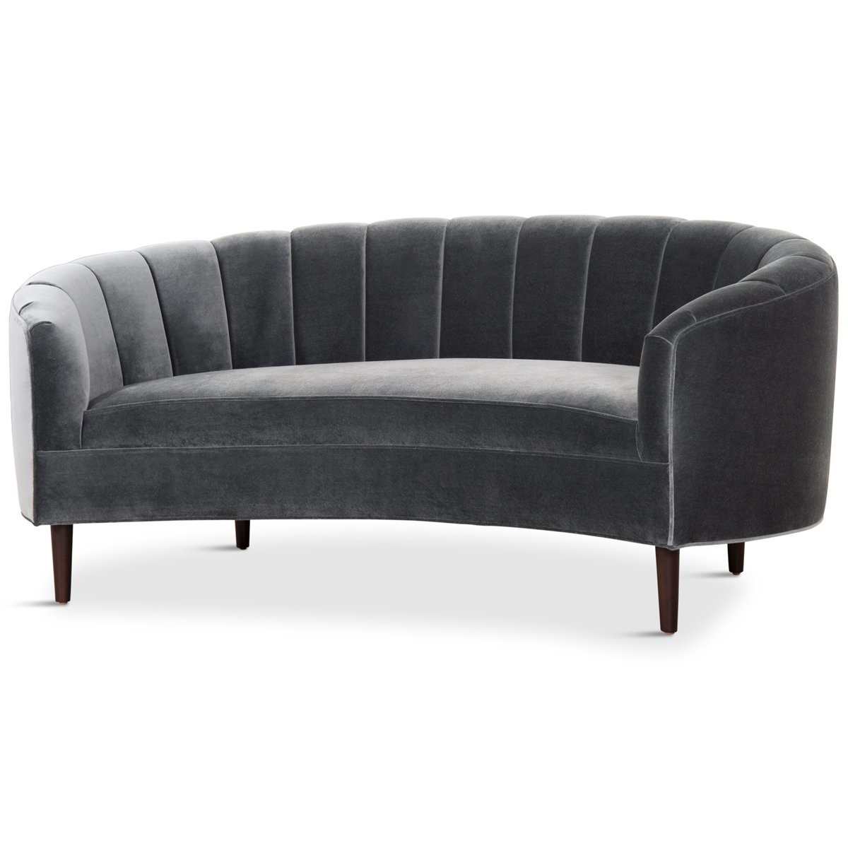 Hot sale black velvet fabric lounge curve sofa for party living room solid wood