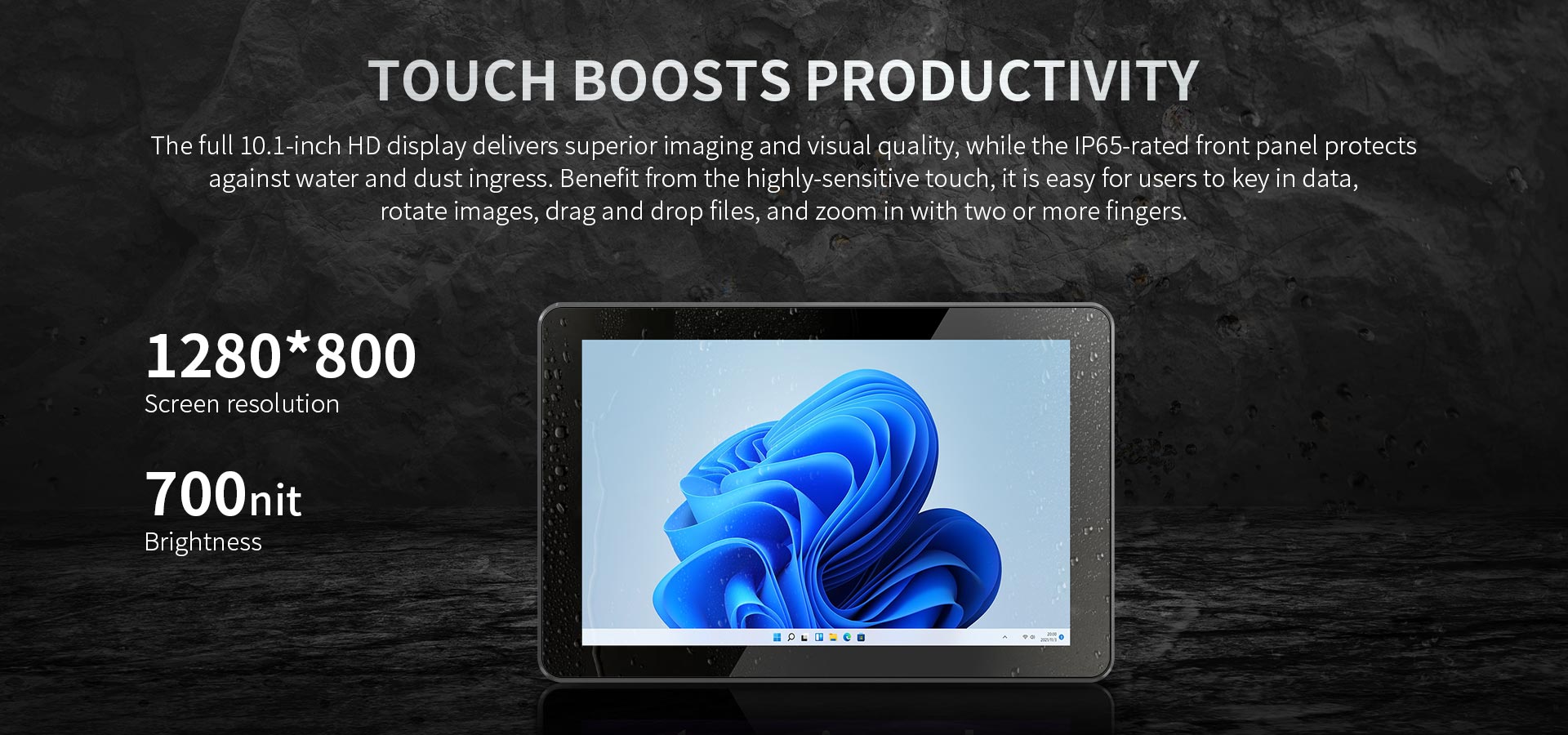 -20 °C to 60 °C ONERugged P10J 10 Inch Touch Screen Panel PC for Extreme Environments