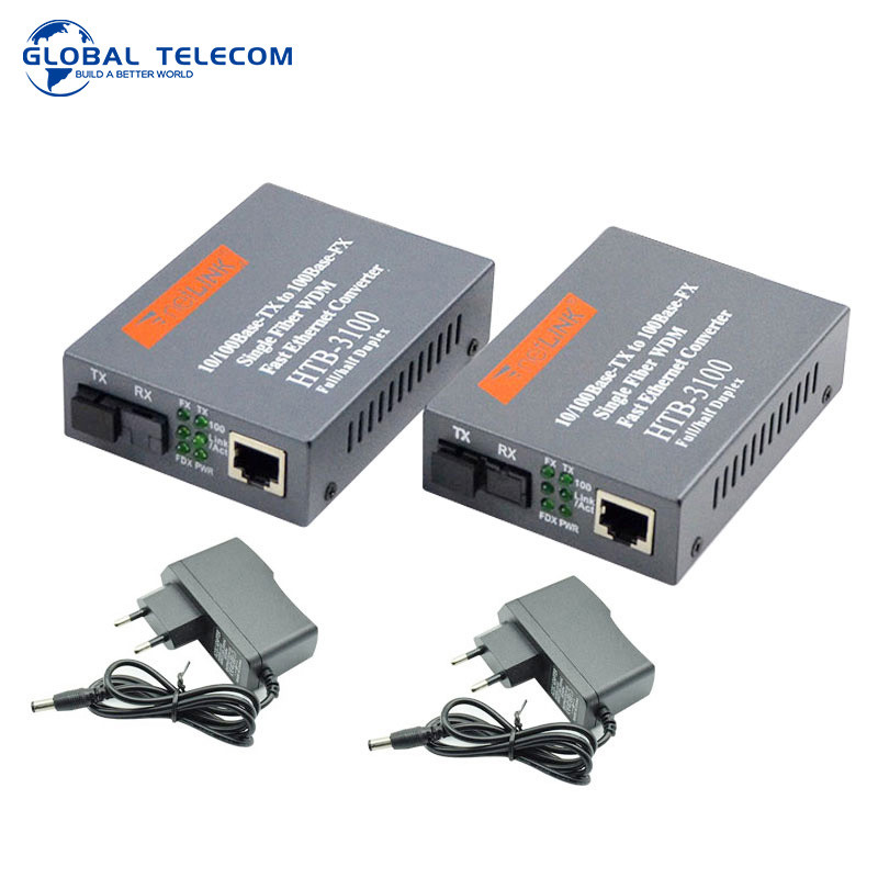 Ftth Fiber Media Converter Htb 3100 GS 03 SFP 10 100 1000M 10 Gigabit