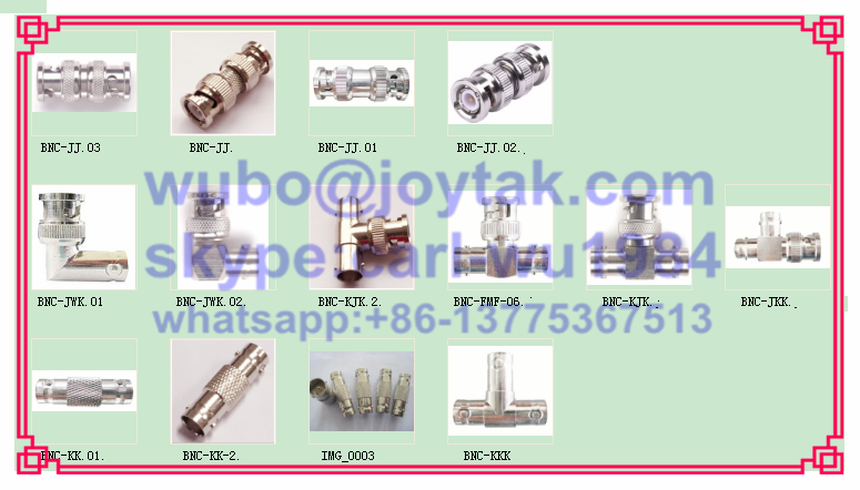 BNC male to BNC male coaxl adapter BNC male to BNC female coaxial adaptor