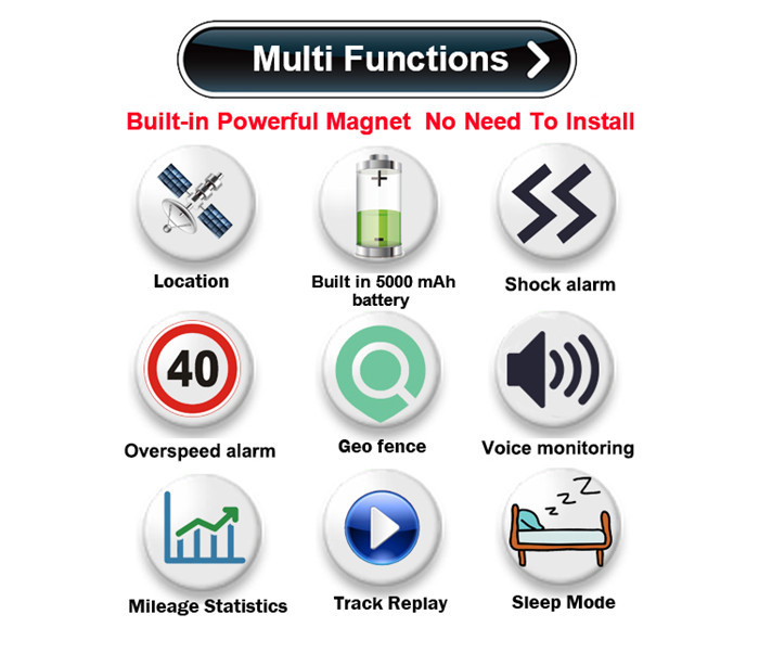 5000mAH Battery Strong Magnetic 4G GPS Tracker Rechargable Tracker Vehicle Real Time Positioning GPS Tracker 4G