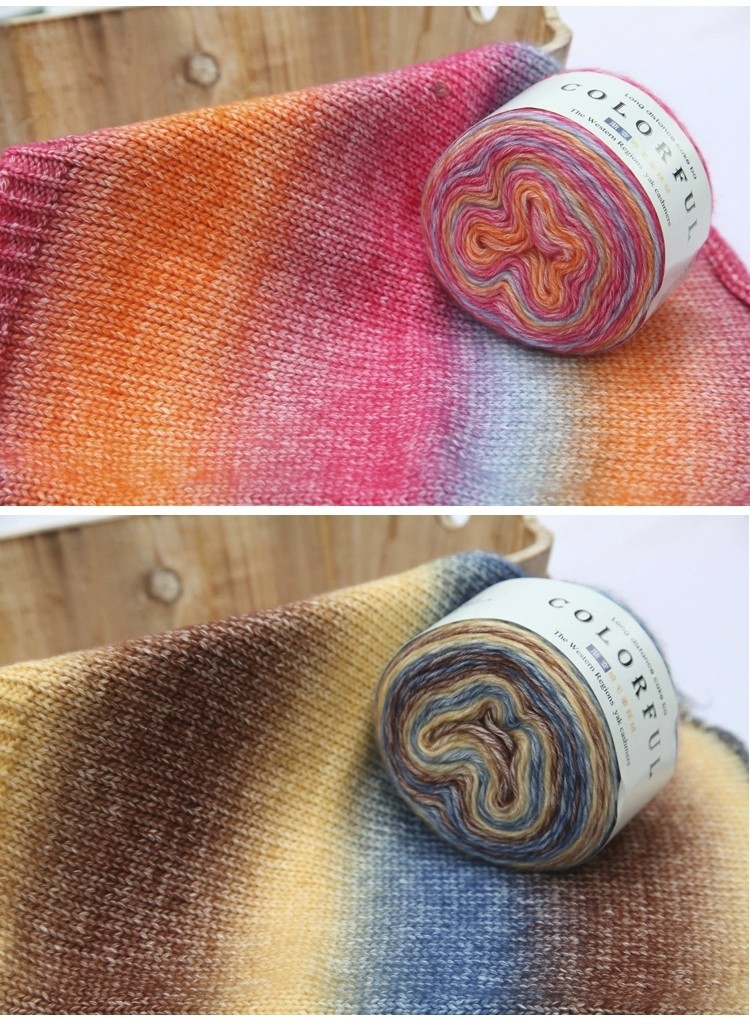 10% Wool 35% Cotton 55% Acrylic Yarn 1/2.3NM For Sweater Scarf Hat Hand Knitting