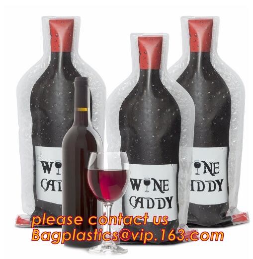 Anti-Shock Reusable Plastic PVC Inflatable Bubble Liner Protective Pac Red Wine Bags Protector For Fragile bagease pack