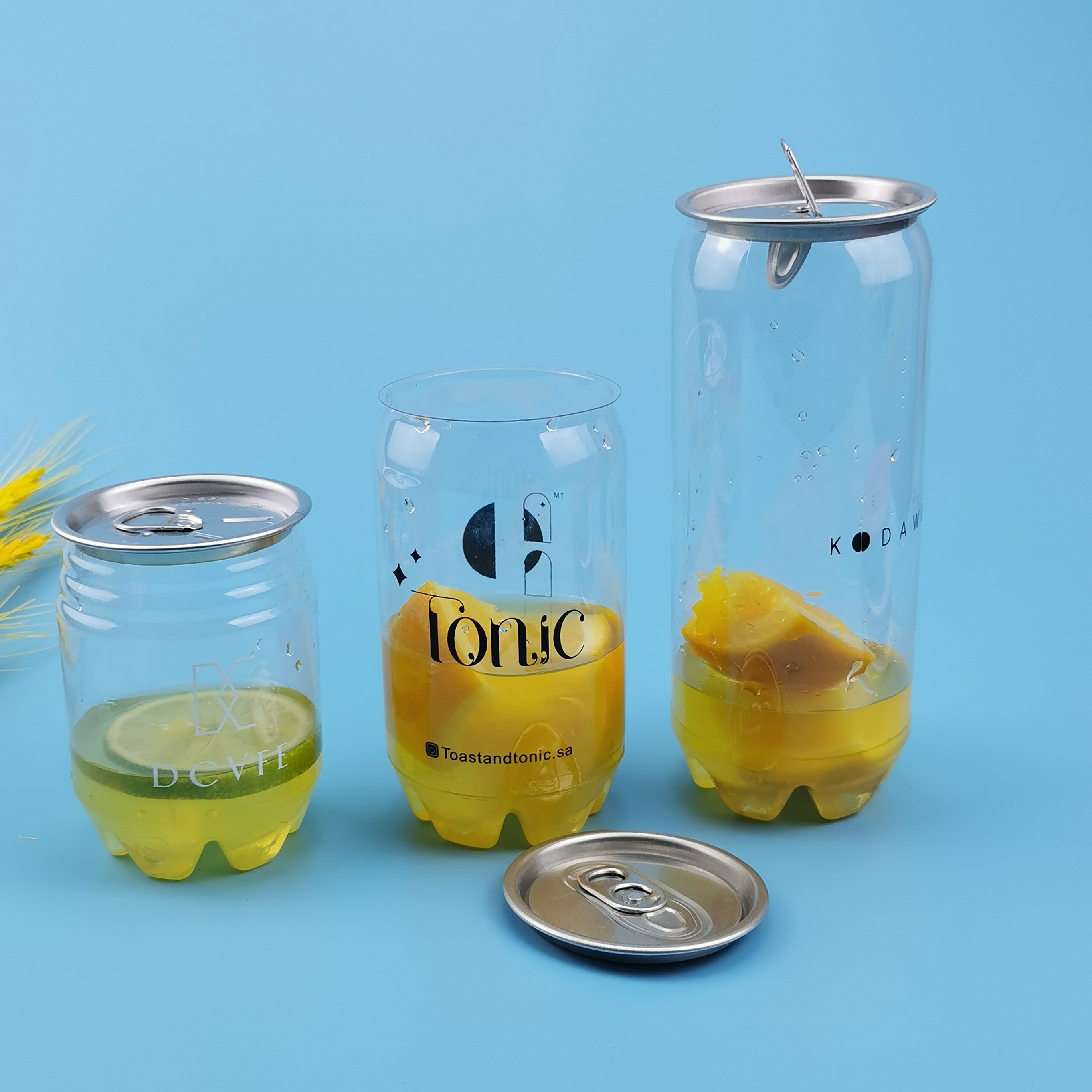 0.5L BPA Free 160mm 18oz Soda Juice Plastic Beverage Jar