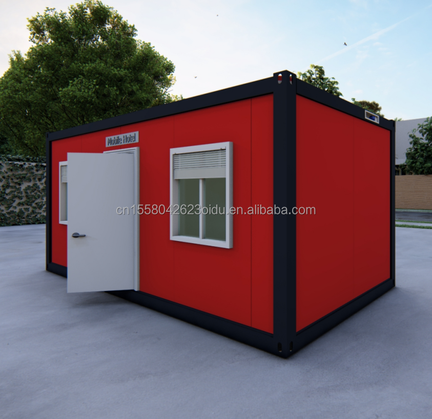 Affordable 20ft/40ft Wall 50/75/100mm Wave Sandwich Panel Prefabricated Container Room for Modern Family Residence