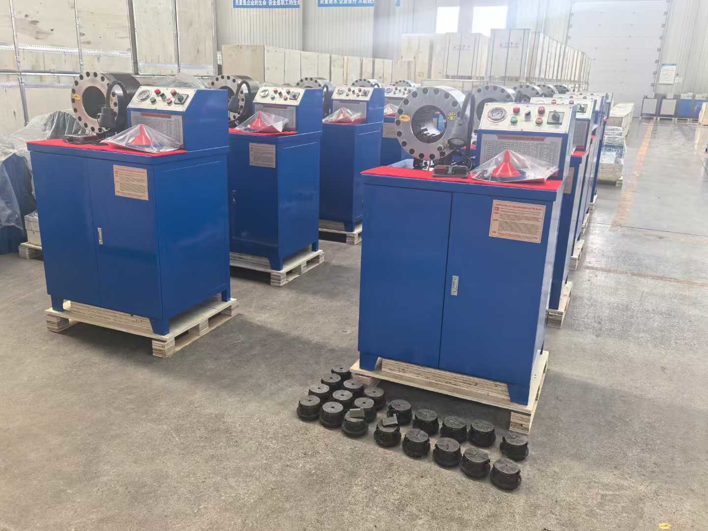 6-51mm 2" Hose Basic Model Button System Blue Color Matching Dies Big Power Portable Hose Crimping Machine Excavator Hose Press Tool Hydraulic Hose