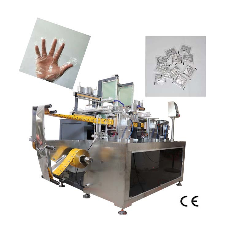 AC220V Auto Folding Wrapping Machine Hygienic PE Glove Safety