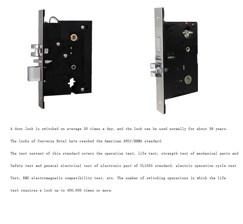 Silver Hotel Smart Card Hotel Lock Zinc Alloy 6V Working 200 Cards Data Capacity