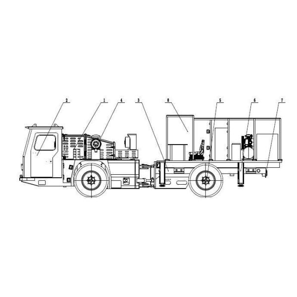 JLFWB-6 Multifunctional Underground Mining Truck Tunnel Equipment Repairing Truck