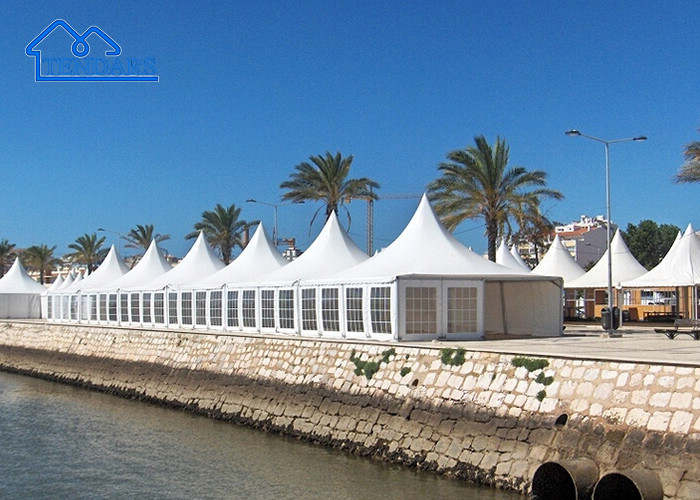 Customized Design UV Resistance / Waterproof / Flame Retardant / Movable Pagoda Glass Marquee Tent
