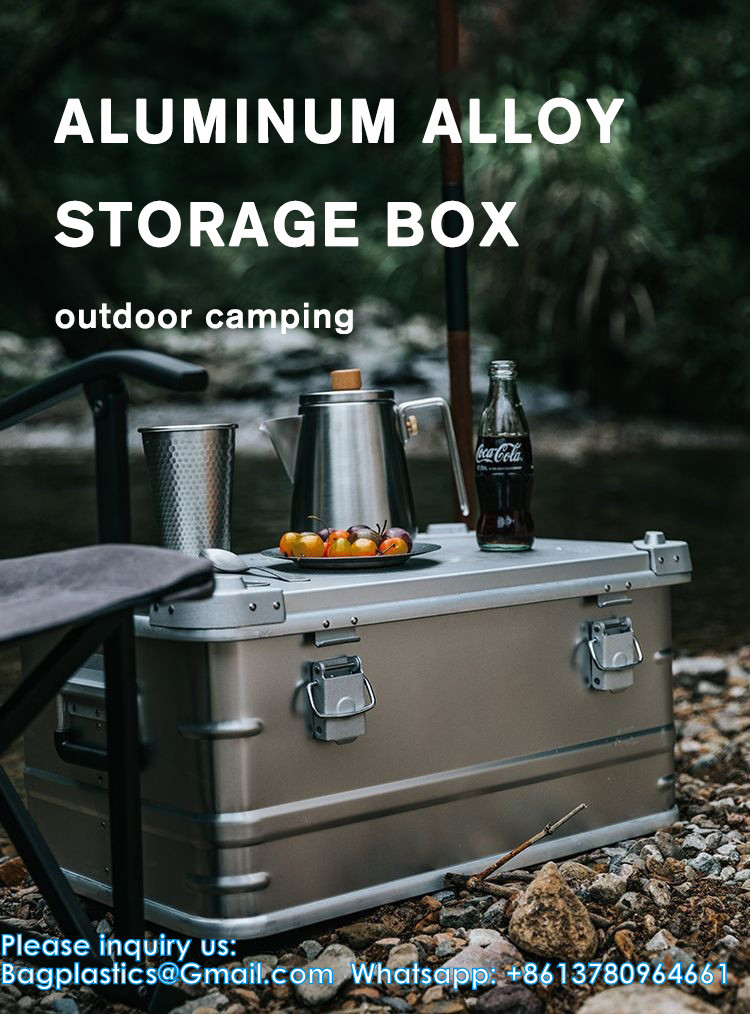Aluminum Alloy Car Storage Box Camping Equipment Travel Vehicle Mounted Container Large Capacity Storage Box Case