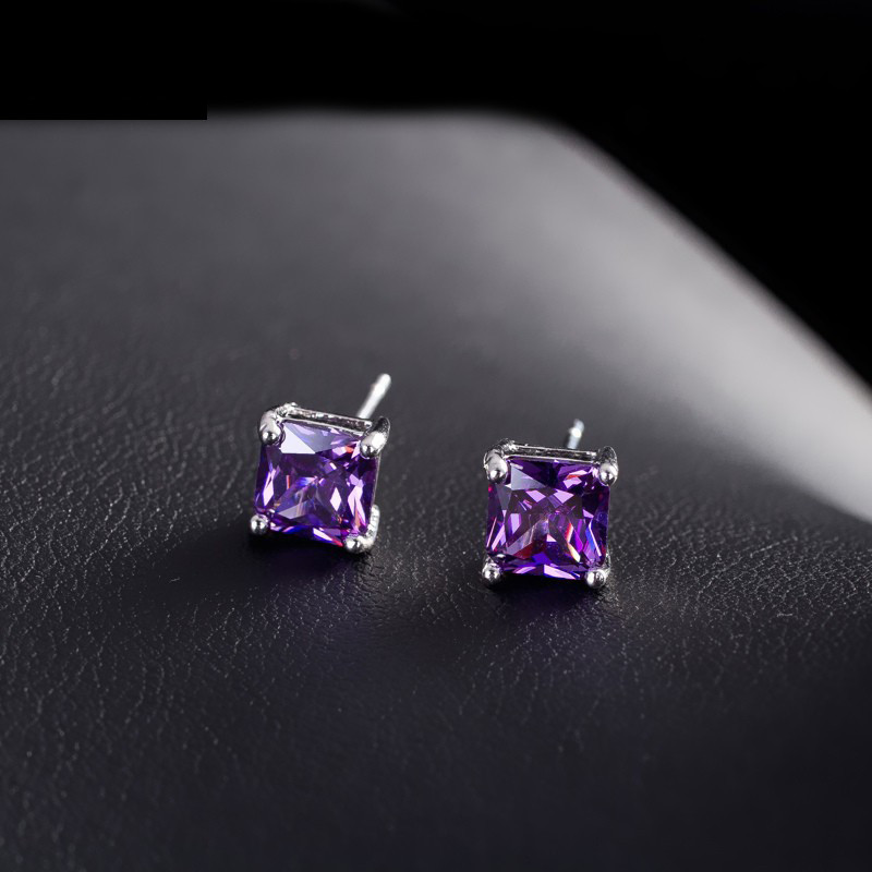 Cubic zirconia stud earrings cz earrings in bulk classic simple earrings design necklace earring jewelry set