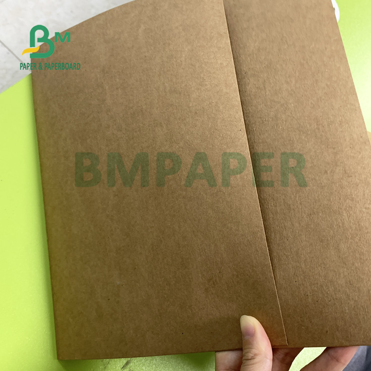 127g 160g Brown Kraft Paper Sheets For Take Out Boxes Tear-Resistance