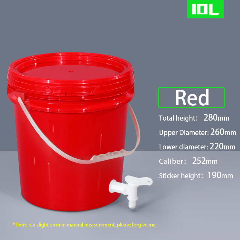 Food Grade Drink Dispenser 5 Gallon Plastic Bucket With Handle And Lids Customrized Logo
