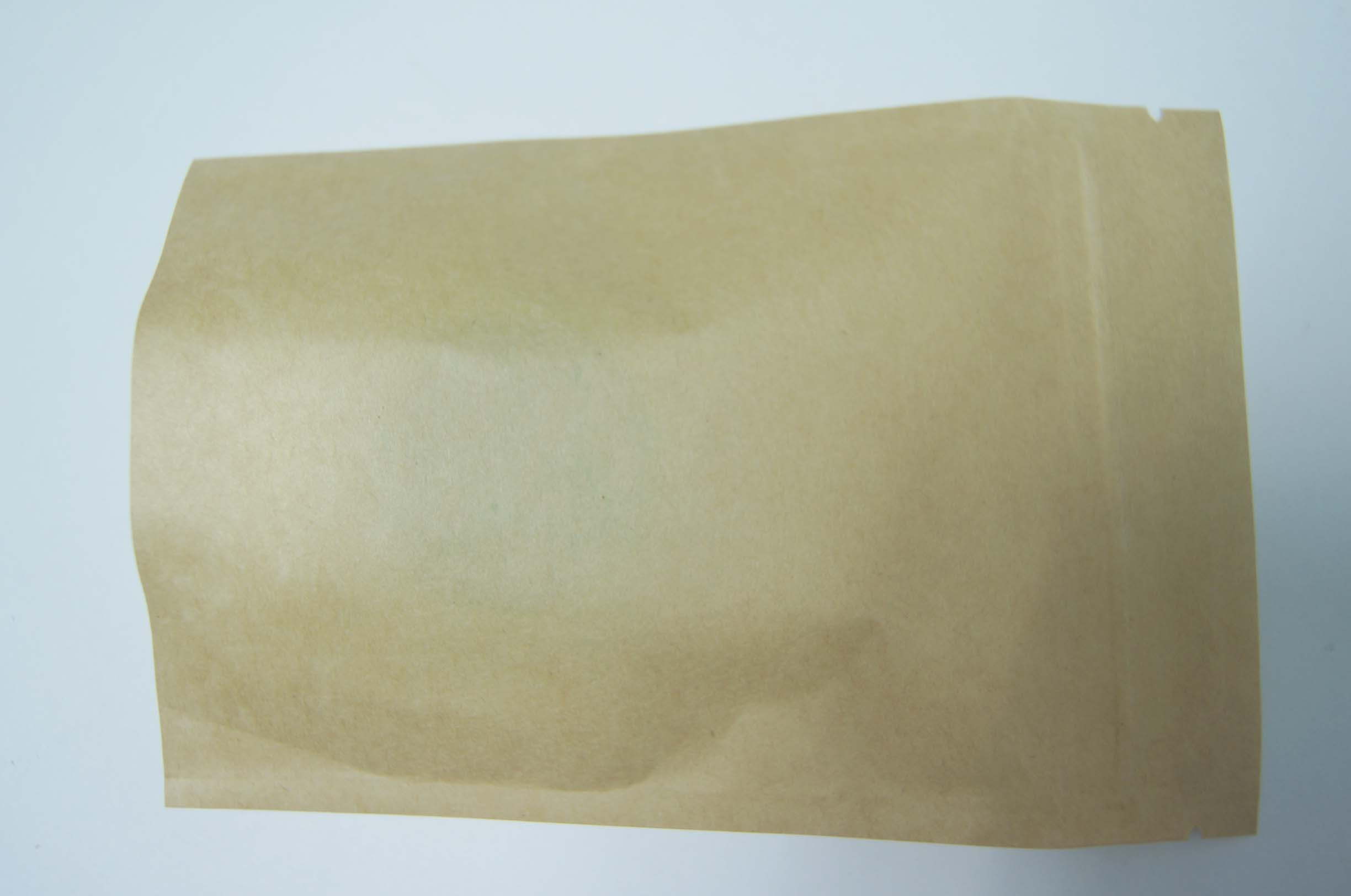 Clear Front Brown Kraft Paper Three Side Seal Bag For Cookies Packaging
