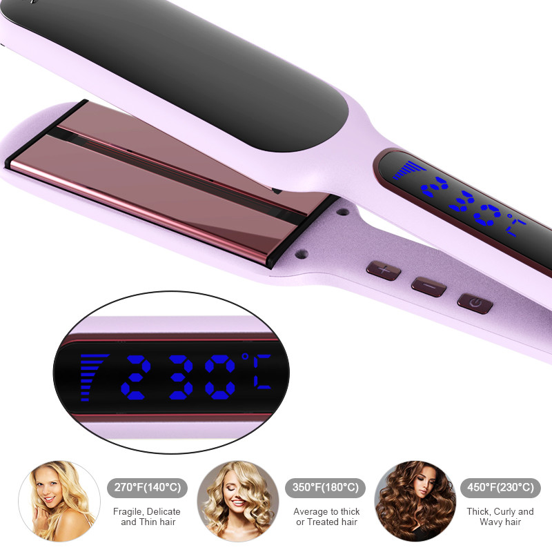2 Inch Infrared Flat Iron Hair Straightener slim Tourmaline Coating Plate