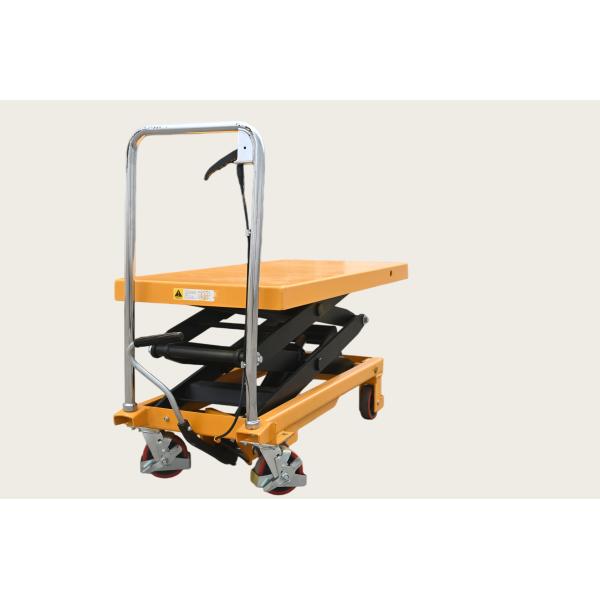 OEM Single Adjustable Scissor Lift Table , Small Hydraulic Lifting Platform 1000kg hydraulic scissor lift trolley
