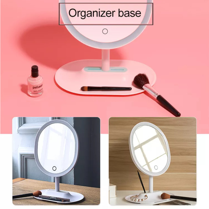 Wholesales Makeup Mirror with LED Soft Ring Lights Touch Sensor Mirror Desktop Mirror
