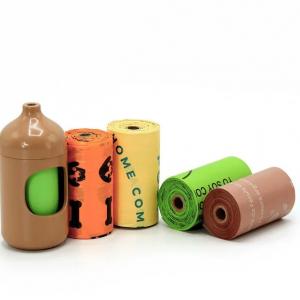 Buy cheap Green Pla Compostable Bio Degradable Drawstring Dog Poop Waste Bag Corn Starch Sustainable OEM Logo Accept Customized Color BPI product