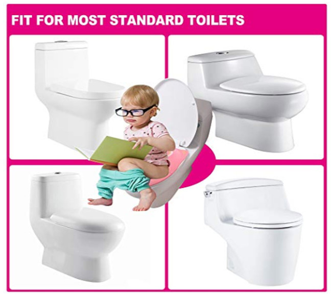 Simulation Baby Foldable Baby Toilet Seat With Cover , Folding Potty Seat