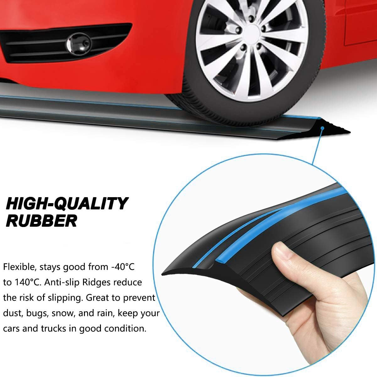 15mm Height Rubber Garage Door Threshold Trim Seal with Custom Length and Color Range
