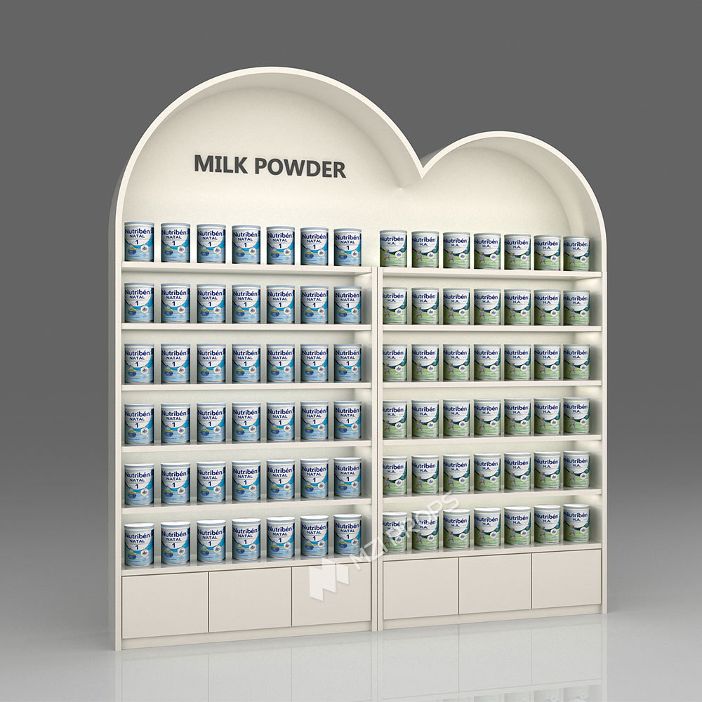 Cloud-Shaped Infant Formula Display Cabinet Single-sided Shelves Durable Display Cabinet and Display Racks For Shops