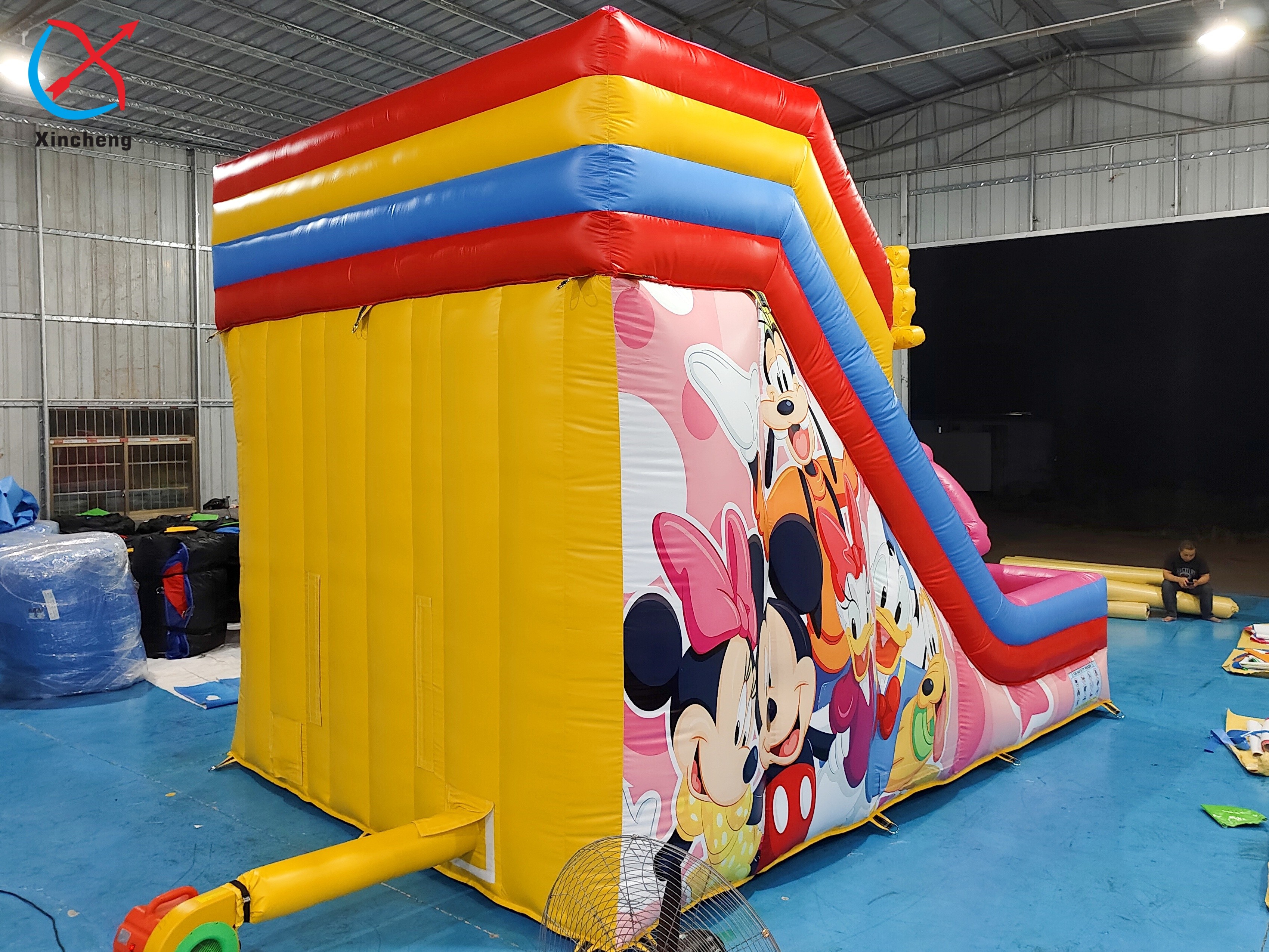 Customized Inflatable Slide Mickey And Minnie Inflatable Double Dry Slides Castle