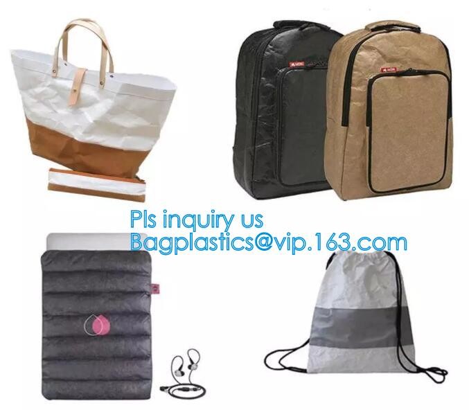 Cheap Lightweight Cheap Brown Custom Made Print Logo Water-proof Tyvek Paper Tote Shopping Bageco reusable promotion gif
