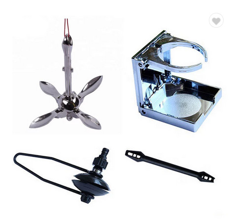 1.5lb 8inch Marine Hardware Folding Grapnel Anchor Silver Claw