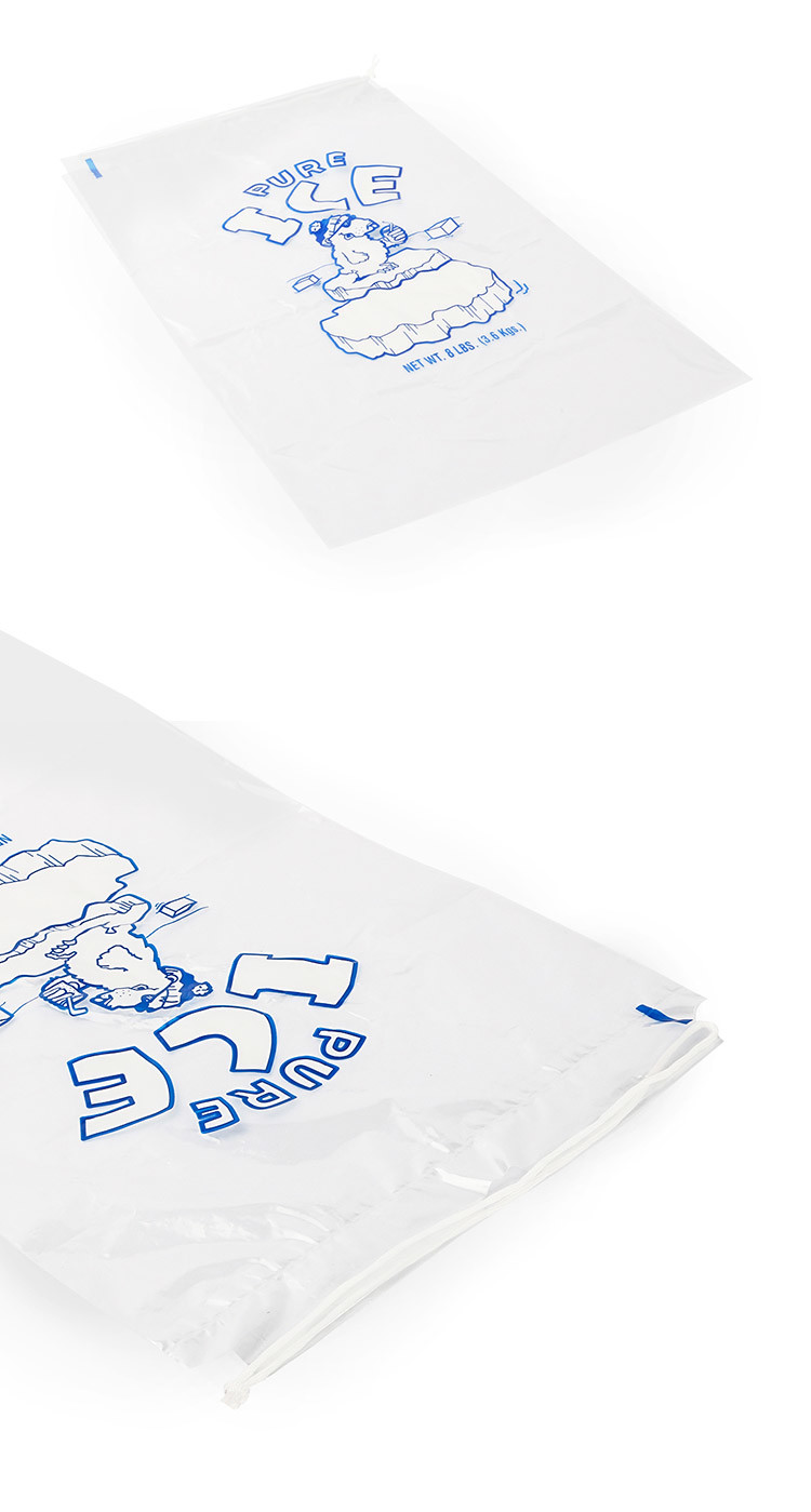 Heavy Duty 20 micron Reusable Ice Bags Custom CMYK Any Color
